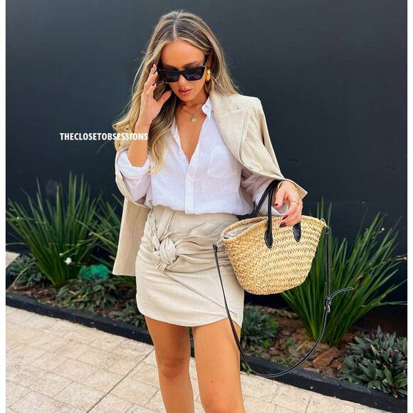 ZARA BLOGGER FAVE!!! Rustic Mini Skirt NWT - Picture 1 of 16